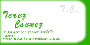 terez csemez business card